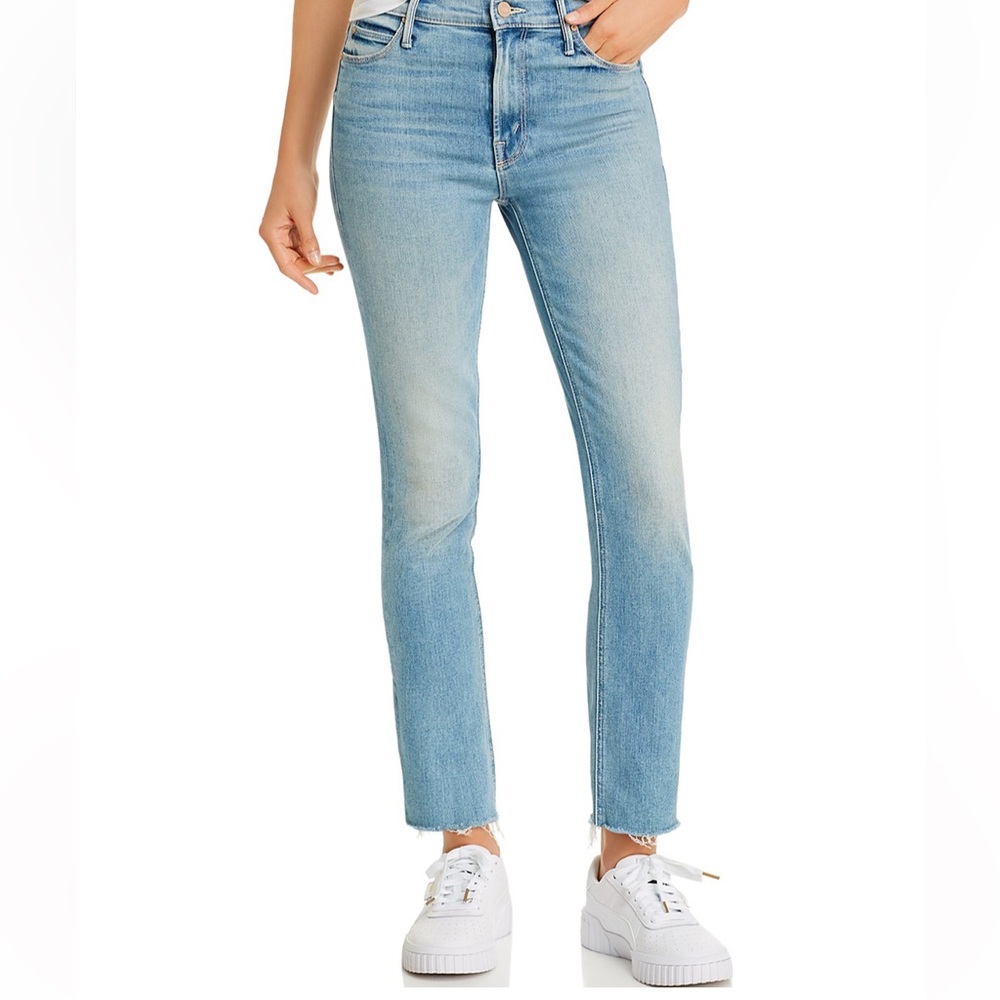 Mother Jeans - The Dazzler Frayed Ankle Jeans in Jackpot